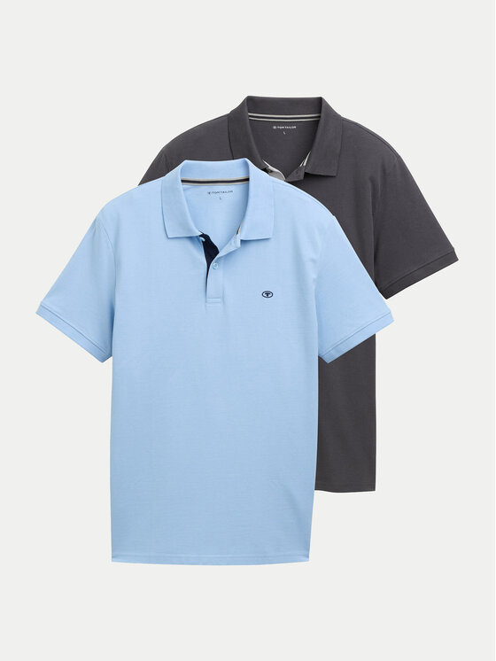 Tom Tailor Súprava 2 polo tričiek 1044879 Farebná Regular Fit