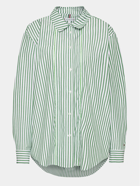 Tommy Hilfiger Curve Cămașă WW0WW39227 Verde Relaxed Fit