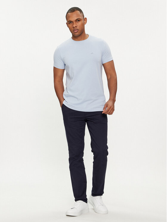 Calvin Klein Calvin Klein T-Shirt K10K112724 Světle modrá Slim Fit