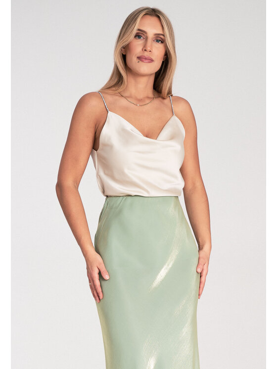 FIGL FIGL Top M1099 Beżowy Regular Fit