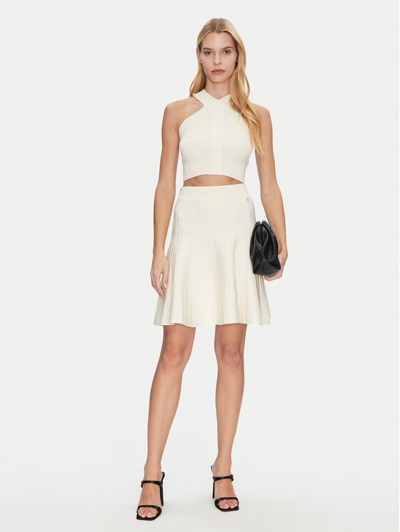 Guess Guess Τοπ W5GR32 Z2XY0 Λευκό Regular Fit