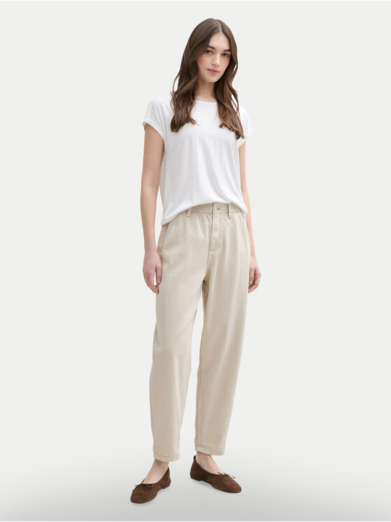 Tom Tailor Denim Tom Tailor Denim Traperice 1045968 Bež Relaxed Fit