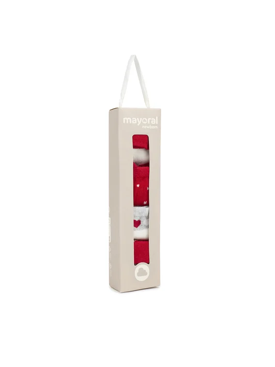Mayoral 4er-Set hohe Kindersocken 9.658 Rot Regular Fit