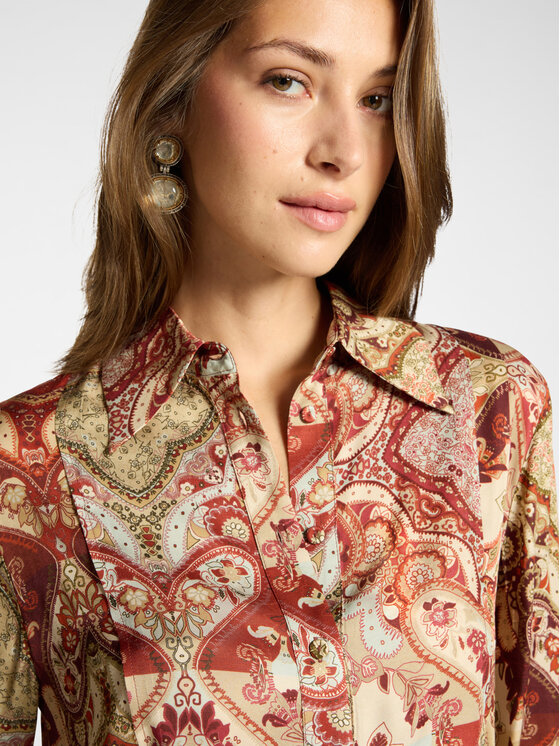 Elena Mirò Elena Mirò Camicia 5042P000369N001 Rosso Regular Fit
