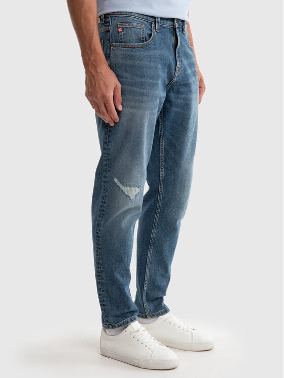 BIG STAR BIG STAR Jeansy ATES Niebieski Tapered Fit