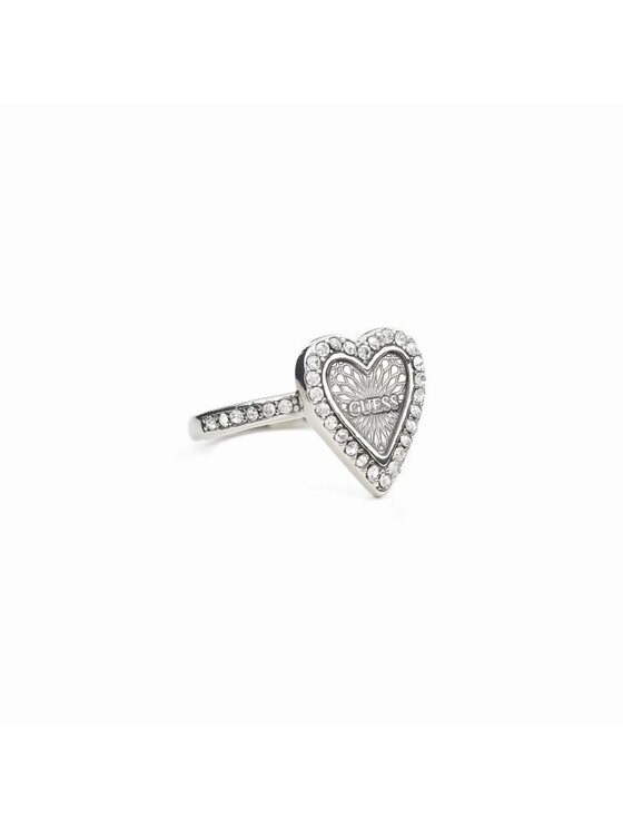 Guess Guess Pierścionek JUBR03243JW-RH-54 Srebrny