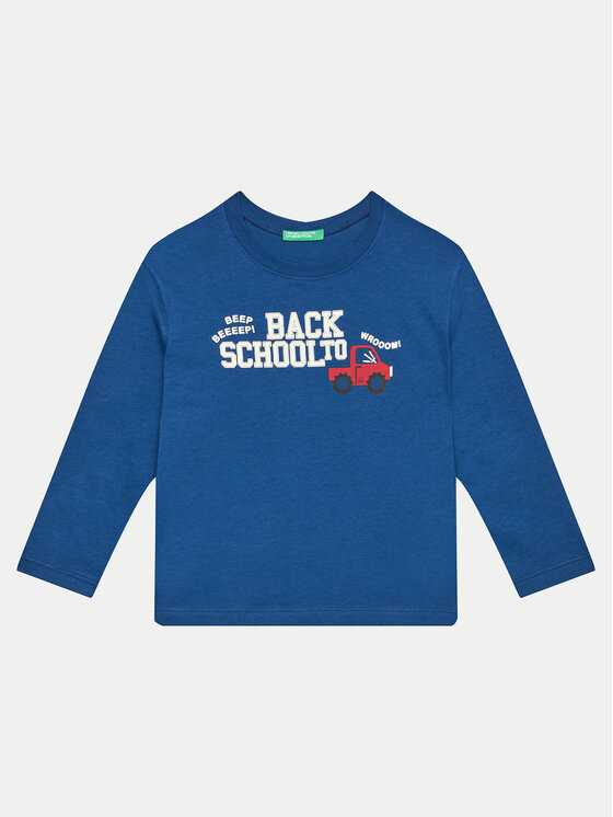 United Colors Of Benetton United Colors Of Benetton Bluză 3I1XG10FL Bleumarin Regular Fit
