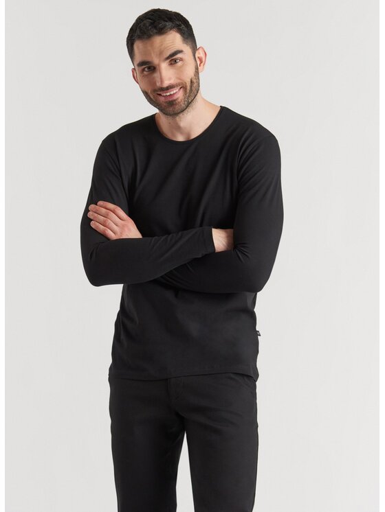 Pako Lorente Pako Lorente Longsleeve P000B-TL-006 Czarny Slim Fit