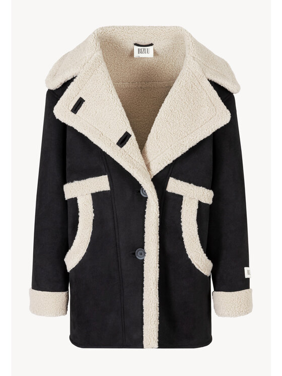 BIZUU BIZUU Kabát LAFARA Černá Standard Fit