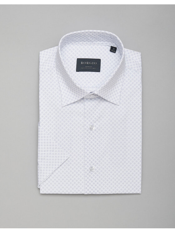 Borgio Borgio Koszula canosa Biały Slim Fit