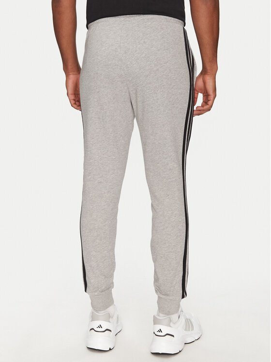 adidas adidas Spodnie dresowe Essential 3-Stripes JE6346 Szary Regular Fit