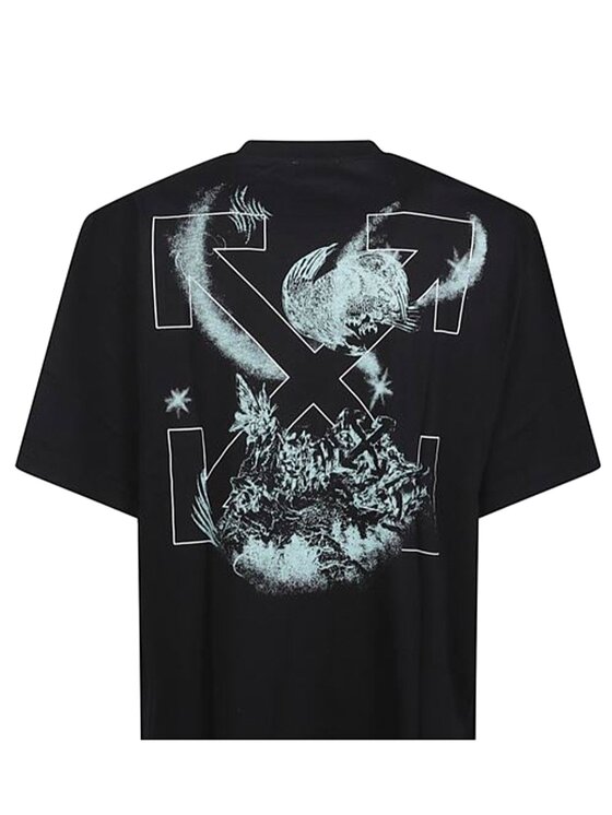 Off-White Off-White T-Shirt OMAA120S26JER00E Czarny Regular Fit