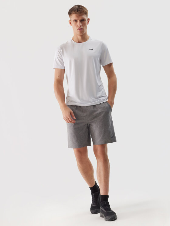 4F 4F Szorty sportowe 4FWSS24TFSHM383-27M Szary Regular Fit