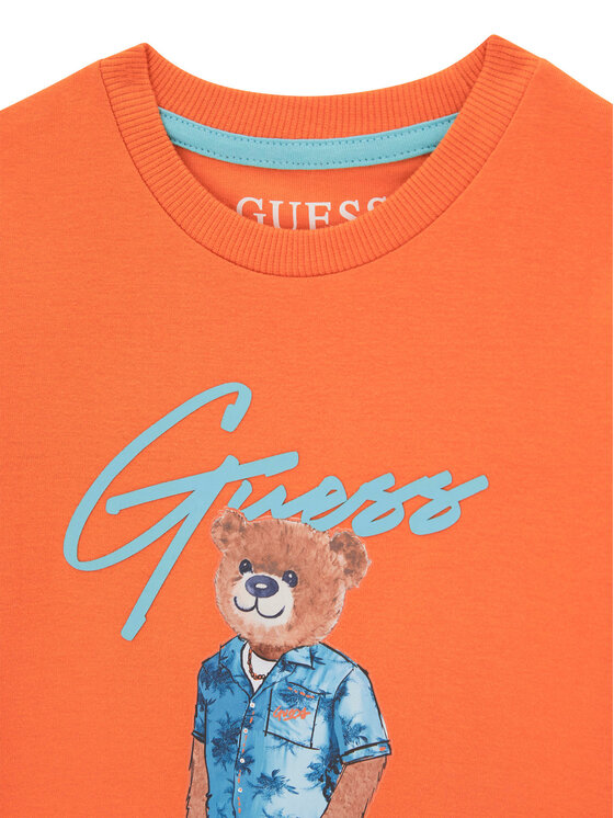 Guess Guess T-Shirt N6GI04 K8HM4 Pomarańczowy Regular Fit