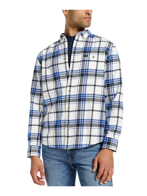 Lee Lee Koszula 112355646 Biały Relaxed Fit