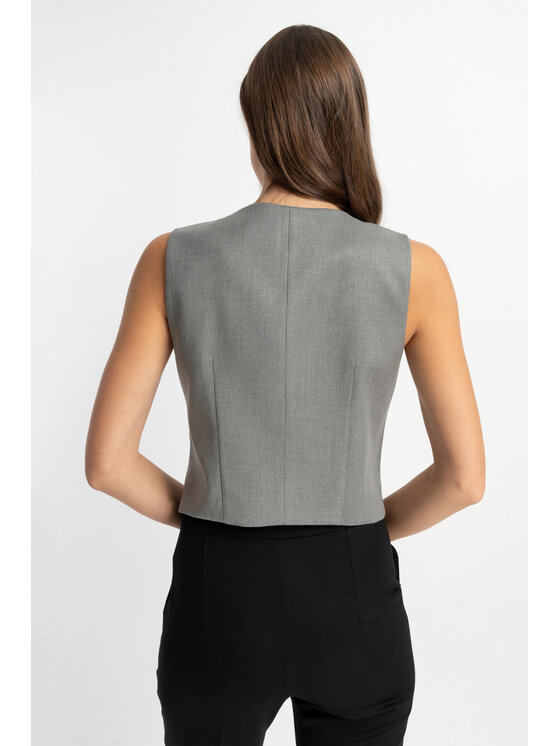 CLICK CLICK Γιλέκο 70-985 Γκρι Comfort Fit