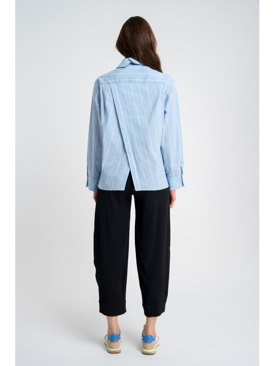 CLICK CLICK Koszula 10-6563 Niebieski Relaxed Fit
