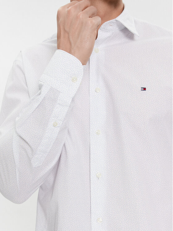 Tommy Hilfiger Tommy Hilfiger Πουκάμισο MW0MW34018 Λευκό Regular Fit