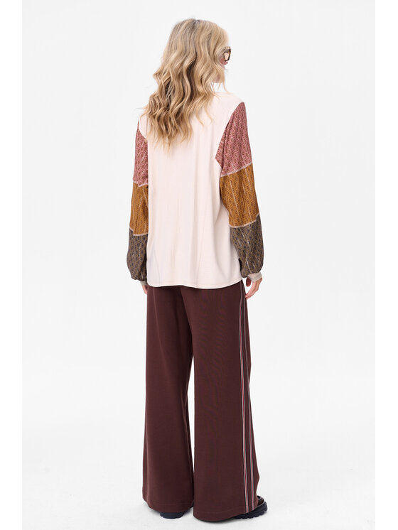 blue shadow blue shadow Bluzka Nilya Kolorowy Regular Fit