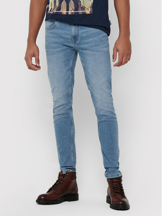Only & Sons Only & Sons Дънки Warp 22015149 Син Skinny Fit