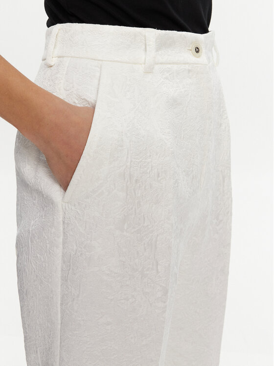 Dolce&Gabbana Dolce&Gabbana Pantaloni din material FTAM2T FJTBV Alb Regular Fit
