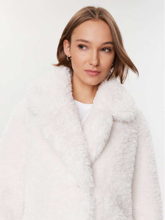 Guess Manteau d hiver W3BL58 WEYQ0 Ecru Regular Fit