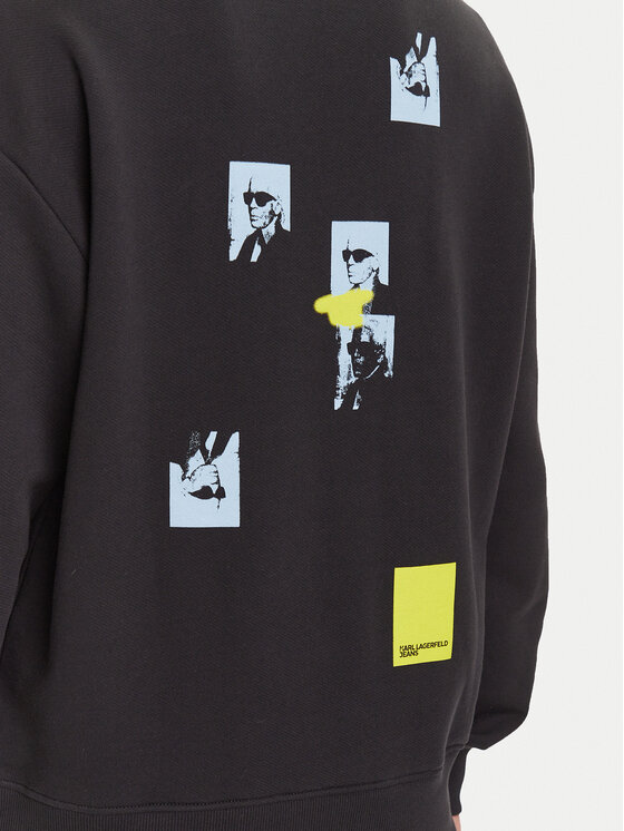 Karl Lagerfeld Jeans Karl Lagerfeld Jeans Sweatshirt A3M20031 Schwarz Relaxed Fit