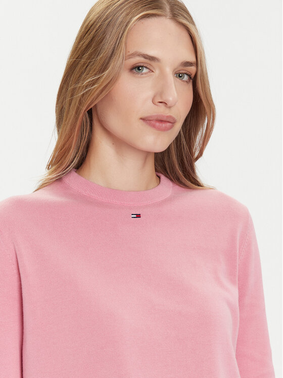 Tommy Jeans Tommy Jeans Sweater Essential DW0DW20159 Rózsaszín Regular Fit