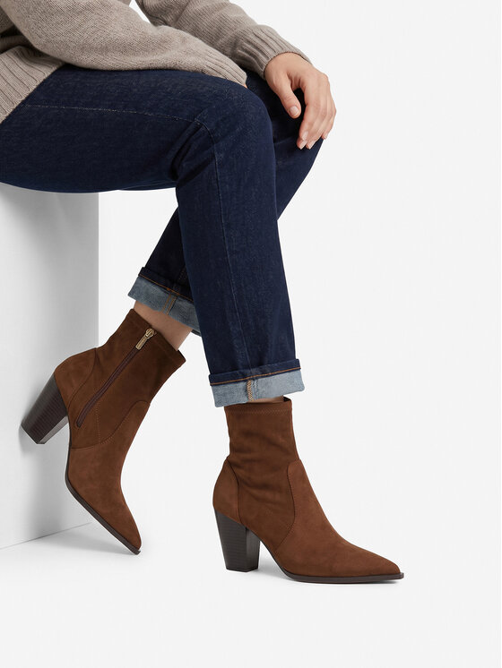 Nine West Nine West Μποτάκια EO-LBT805720-2 Ανοιχτό καφέ