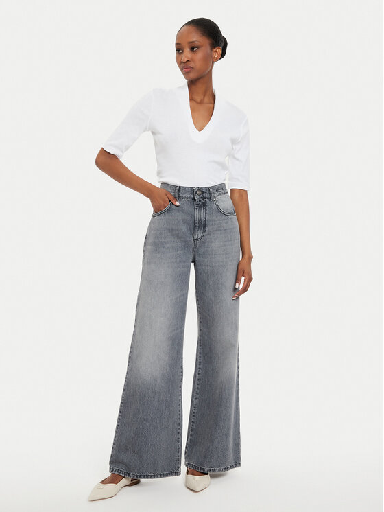 United Colors Of Benetton United Colors Of Benetton Блуза 3GA2D400U Бял Slim Fit