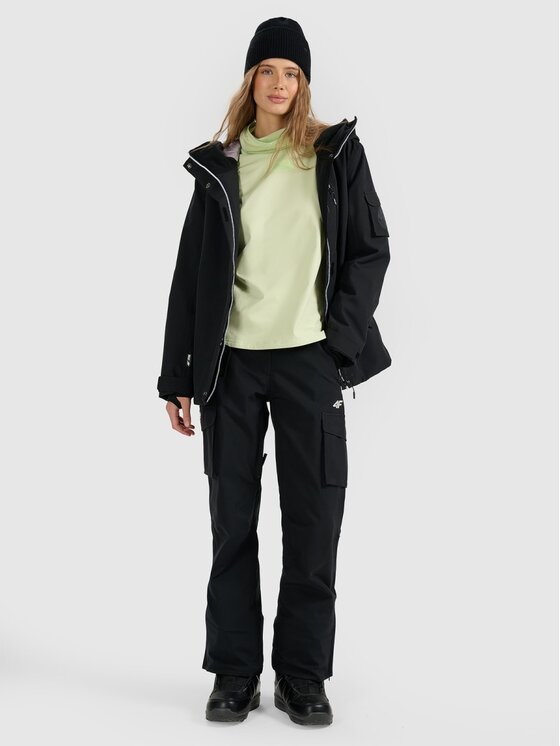 4F 4F Pantaloni da snowboard 4FWAW25TFTRF1220-20S Nero Regular Fit