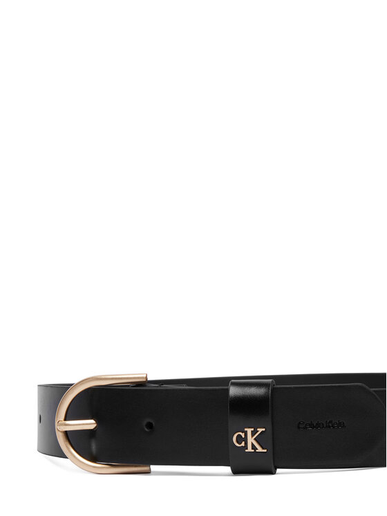 Calvin Klein Calvin Klein Pas Rounded Buckle Ck Loop 35Mm LV04F7145G Črna