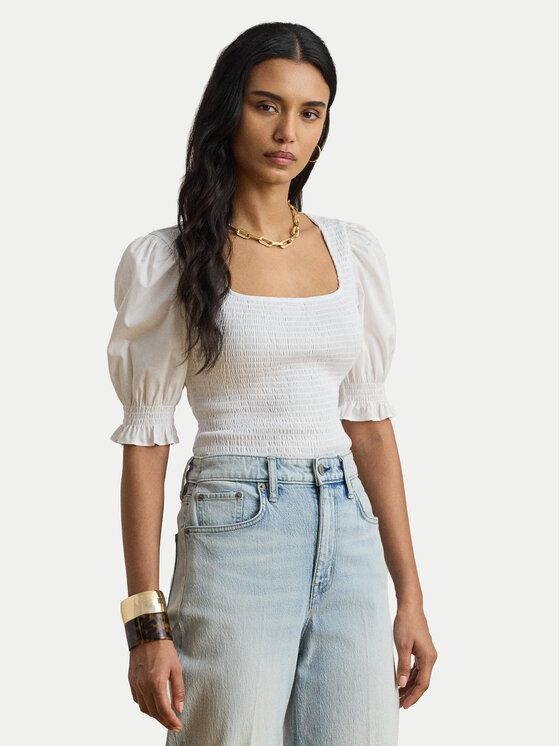 LAUREN RALPH LAUREN LAUREN RALPH LAUREN Blúz 200P09102001 Fehér Slim Fit