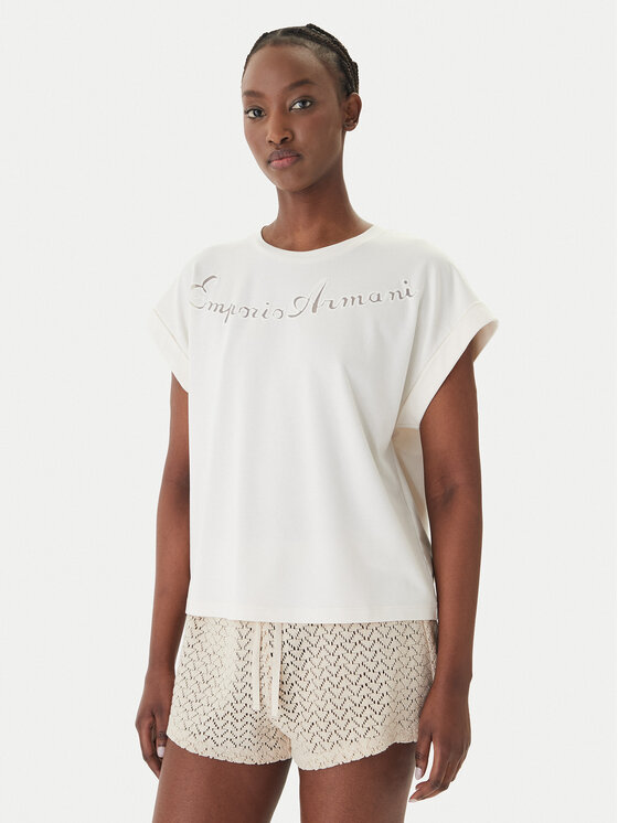 Emporio Armani Tricou EW000616 AF20243 U1131 Alb Regular Fit