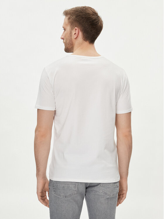 Tommy Hilfiger Tommy Hilfiger Set 3 tricouri UM0UM03138 Alb Regular Fit