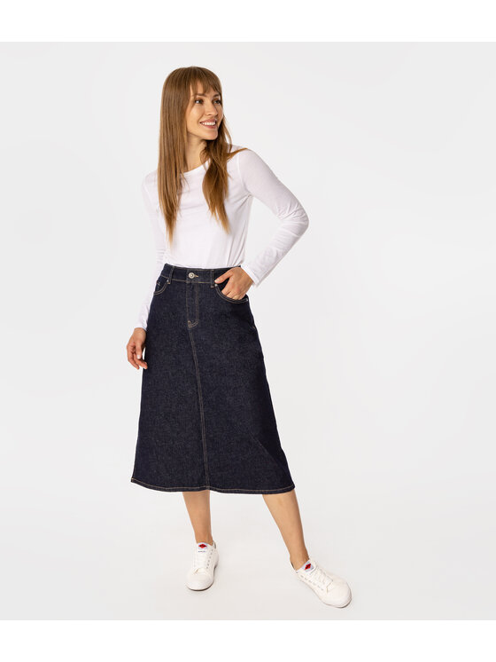 Lee Cooper Lee Cooper Spódnica jeansowa EDNA Granatowy Regular Fit