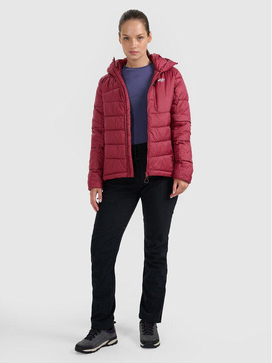 4F 4F Kurtka wielofunkcyjna HALNY Bordowy Regular Fit