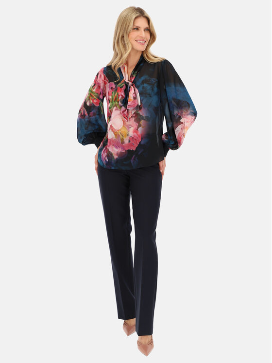 Potis & Verso Potis & Verso Bluzka Scarlett Granatowy Regular Fit