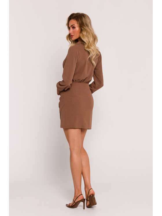 Made of Emotion Made of Emotion Sukienka wieczorowa M783 Brązowy Generous Fit