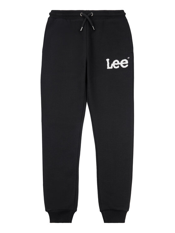 Lee Teplákové nohavice Wobbly Graphic LEE0011 Čierna Regular Fit
