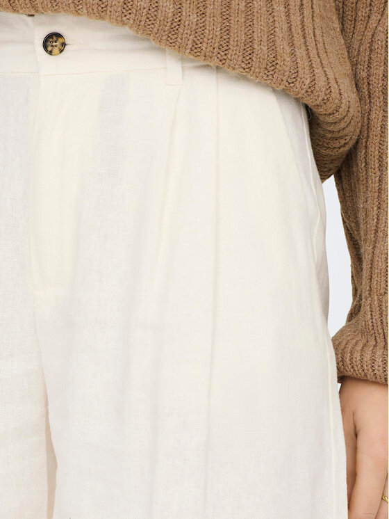 ONLY ONLY Βερμούδα Caro 15278792 Λευκό Loose Fit