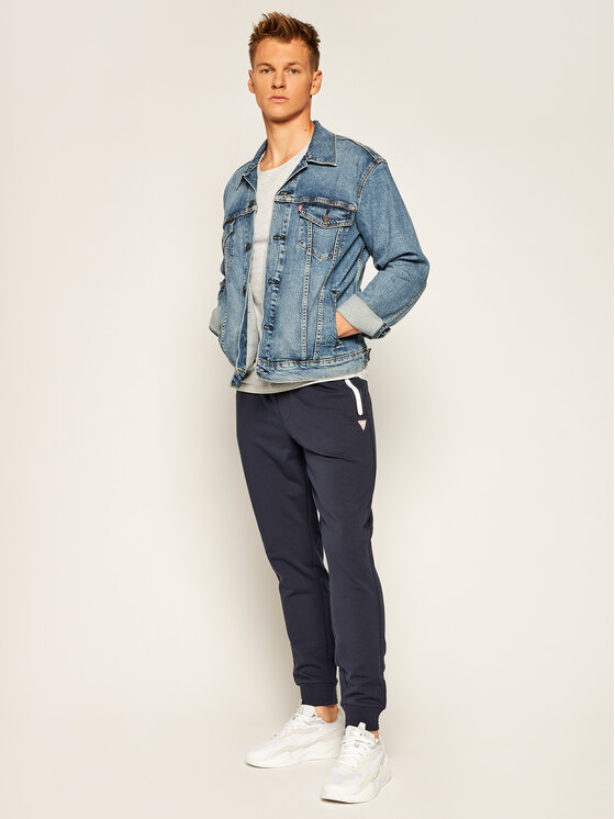 Guess Guess Sportinės kelnės Adam M0YB37 K7ON0 Tamsiai mėlyna Regular Fit