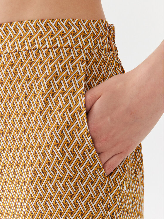 MICHAEL Michael Kors MICHAEL Michael Kors Medžiaginės kelnės MF330K0AR4 Geltona Relaxed Fit