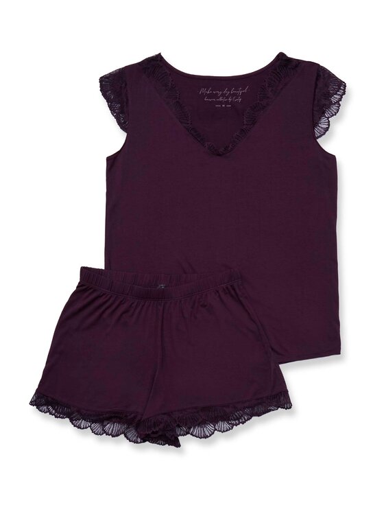 Esotiq Esotiq Piżama 42060 Fioletowy Regular Fit