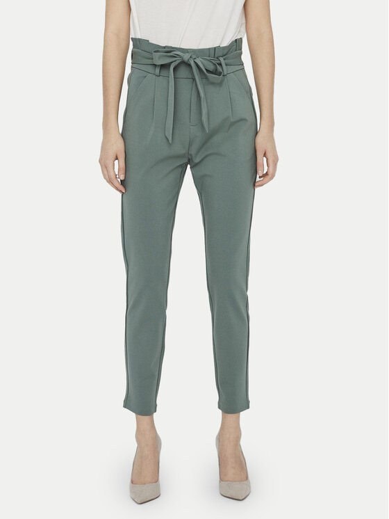 Vero Moda Vero Moda Hlače iz tkanine Eva 10205932 Zelena Loose Fit