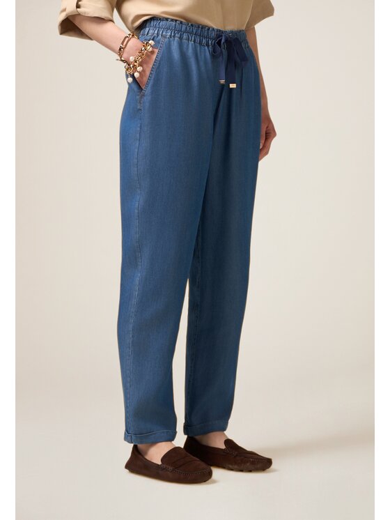 Oltre Oltre Jeansy P462J002302N024 Niebieski Regular Fit
