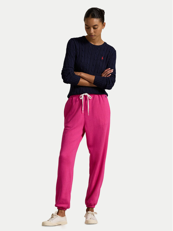 Polo Ralph Lauren Polo Ralph Lauren Teplákové kalhoty 211935585015 Růžová Regular Fit