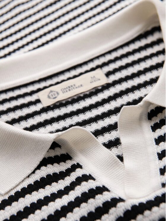 Ombre Ombre Polo OM-POSS-0161 Zielony Slim Fit