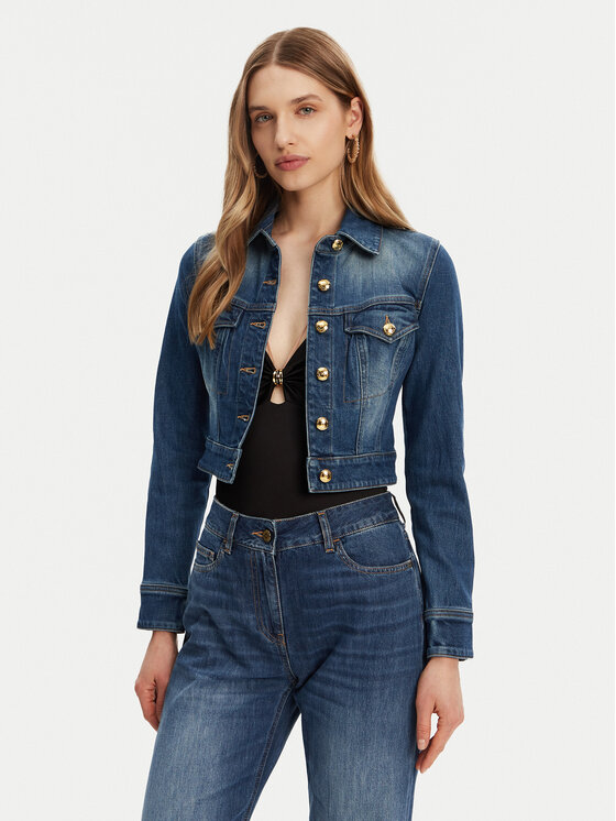 Elisabetta Franchi Elisabetta Franchi Geacă de blugi BJ-37I-51E2-V620 Albastru Regular Fit