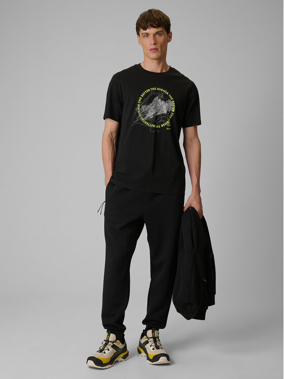 4F 4F T-Shirt TREKKING Czarny Regular Fit